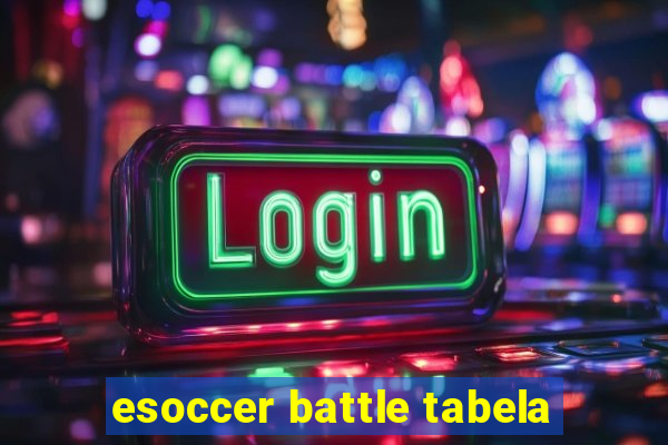 esoccer battle tabela